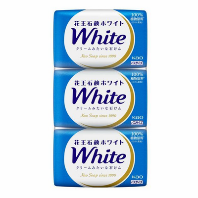 KAO White Bar Soap (Set of 3)