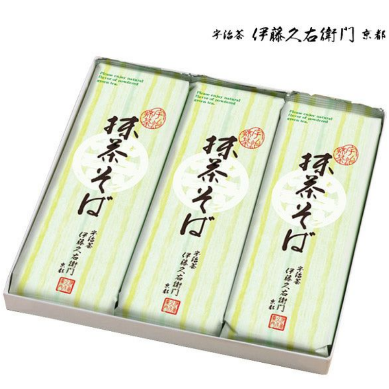 Itohkyuemon Uji Matcha Soba Noodles 3-Pack Set