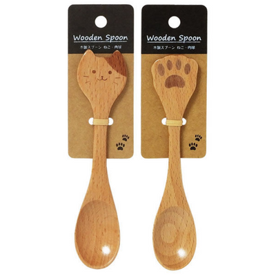 Maruki Cat and Paw Wooden Spoon (One Random Design)