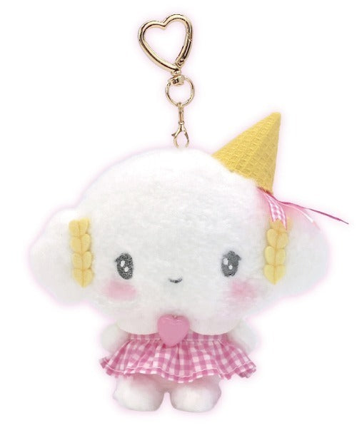 Sanrio Mascot Holder - Cogimyun: 10th Anniversary Gingham Heart Ice Cream