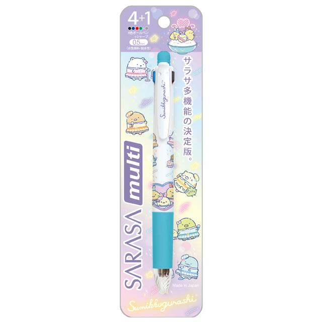SAN-X Sumikko Gurashi Yumemiru Shippos Sarasa Multicolor Ballpoint Pen and Mechanical Pencil