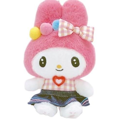 Sanrio Gingham Denim Plush Keychain (Assorted Characters Available)