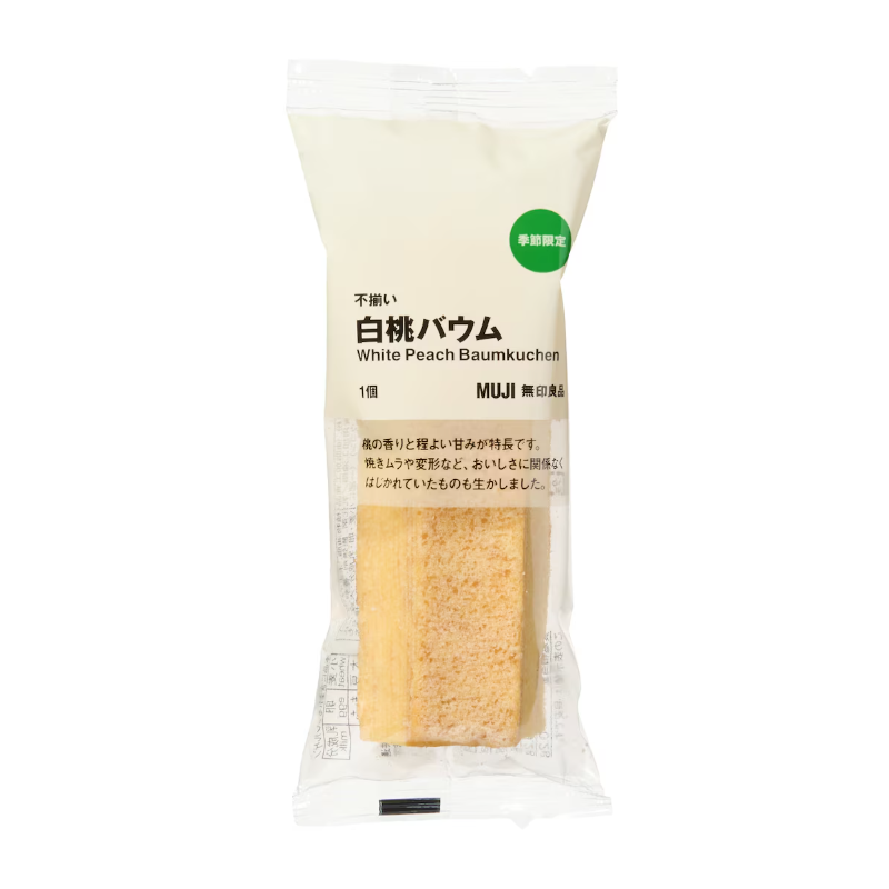 MUJI White Peach Baumkuchen Cake