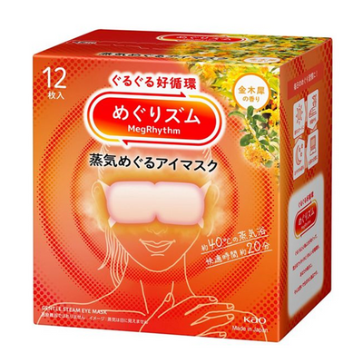KAO MegRhythm Steam Eye Mask – Assorted Scents (12 Masks)