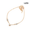 Lupis Gold Square Stone Bracelet