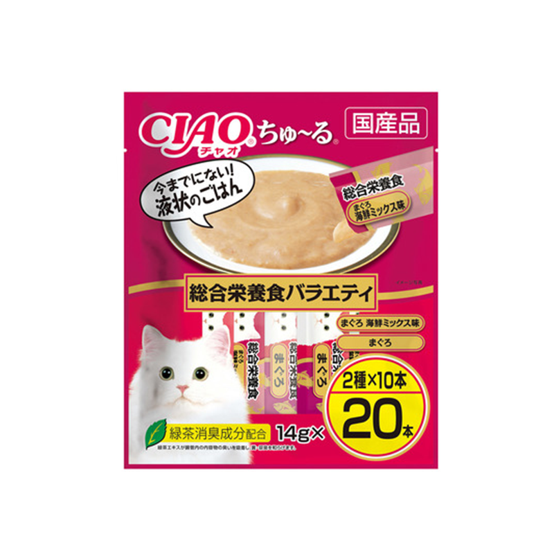 Inaba Chao Churu Maguro Tuna and Seafood Variety Mix Cat Treats