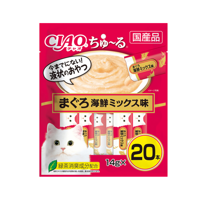 Inaba Chao Churu Maguro Tuna and Seafood Variety Mix Cat Treats