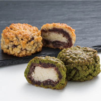 Wakou Sugidama Matcha and Amanatsu Orange Soboro Manju