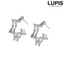 Lupis Double Line Star Hoop Earrings