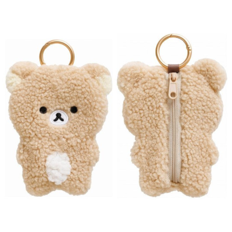 San-X Rilakkuma All-Purpose Plush Storage Charm & Shopping Bag Set (Rilakkuma/Korilakkuma)