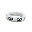 LUPIS Bow Pattern Elastic Hair Tie v2885 Ivory/Black
