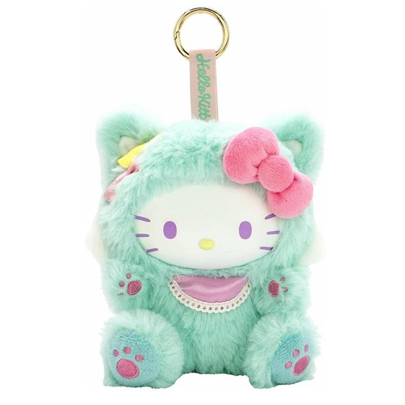 Sanrio Characters Hello Kitty Cat Costume Plush Keychain
