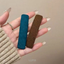One-Color Knit Snap Hairpin (Blue)
