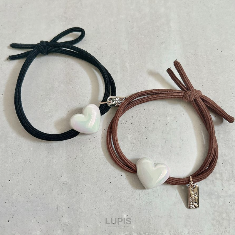 Check x Leopard Print Hair Tie Leopard