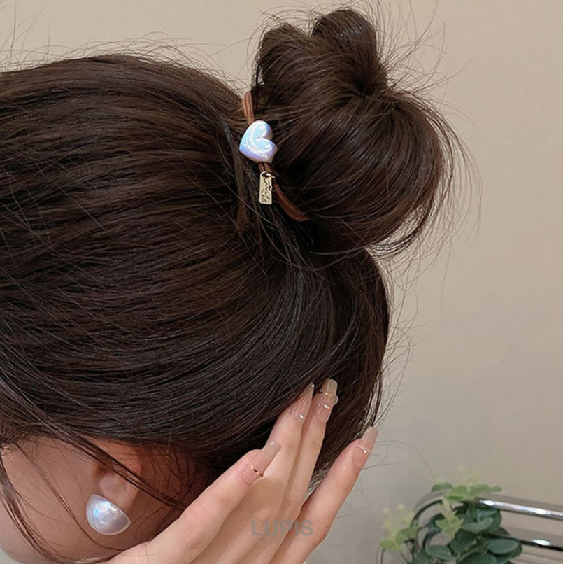 Check x Leopard Print Hair Tie Leopard