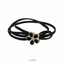 Flower Double Hair Tie Black