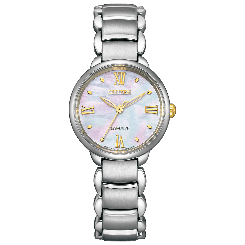 CITIZEN ROUND Collection Silver/Gold EM0927-87Y/EM0928-84D