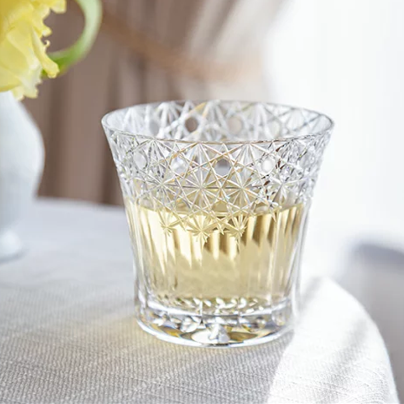 Kagami Edo Kiriko Yume Iro Rock Glass