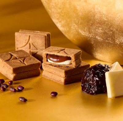 PREORDER PRESS BUTTER SAND Adzuki Red Bean and Butter Sandwich Cookies (5 Pieces)