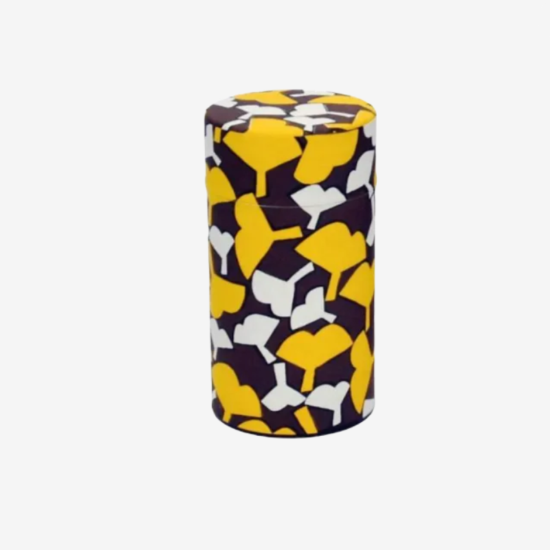 Fuwa Market "Happy Pattern" Hand-Dyed Washi Paper Tea Caddy