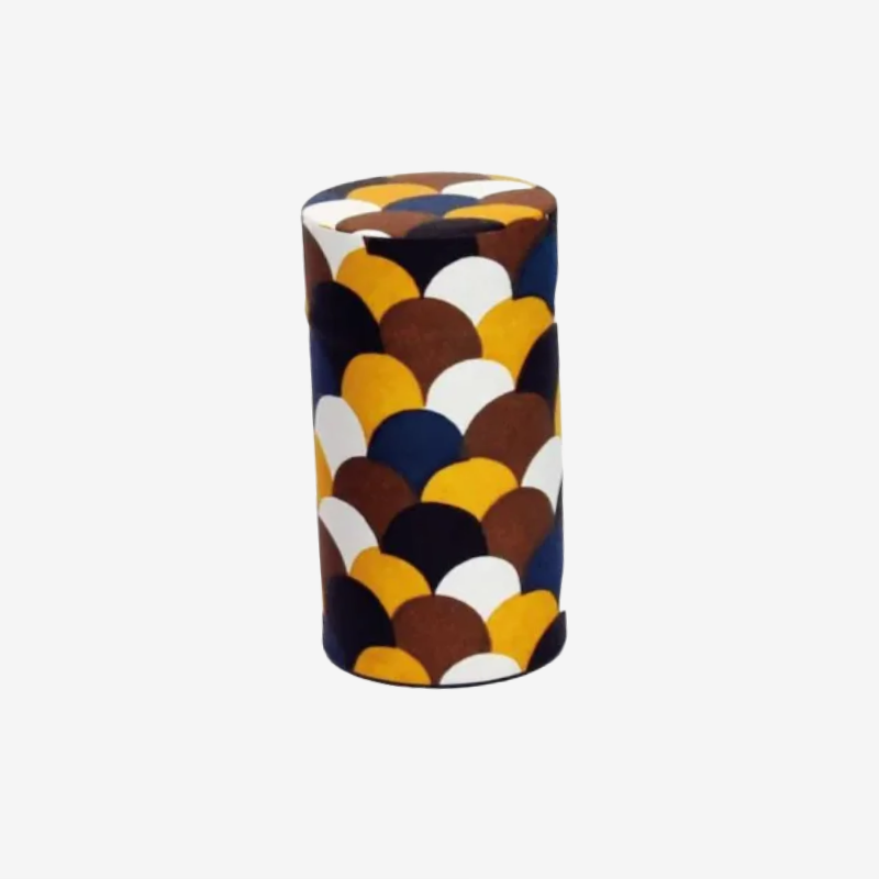 Fuwa Market "Happy Pattern" Hand-Dyed Washi Paper Tea Caddy