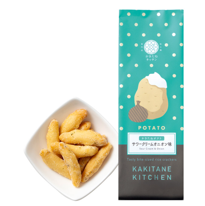 Kakitane Kitchen Sour Cream and Onion Flavored Rice and Potato Crackers