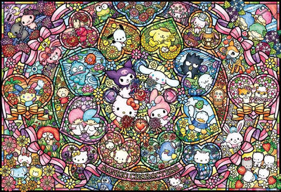 PREORDER Easy & Cute Sanrio Characters Stained Glass Sticker Puzzle for Everyone