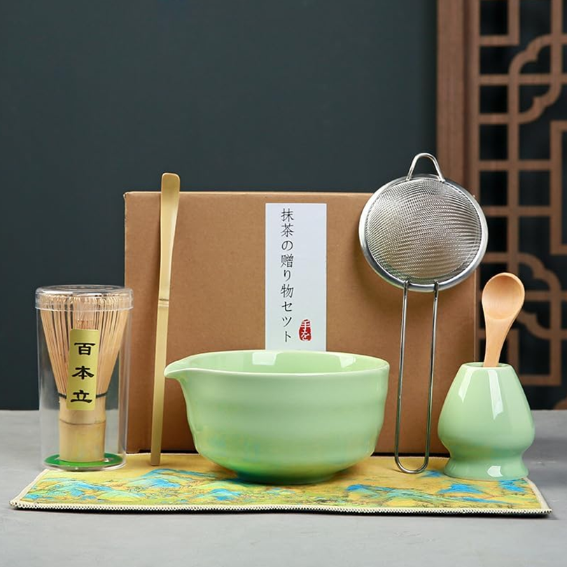 Japanese Matcha Tea Ceremony Set – 7-Piece Matcha Whisk Set