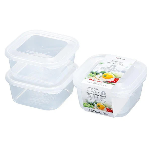 Home Pack E 2-Piece Food Storage Container Set – Clear