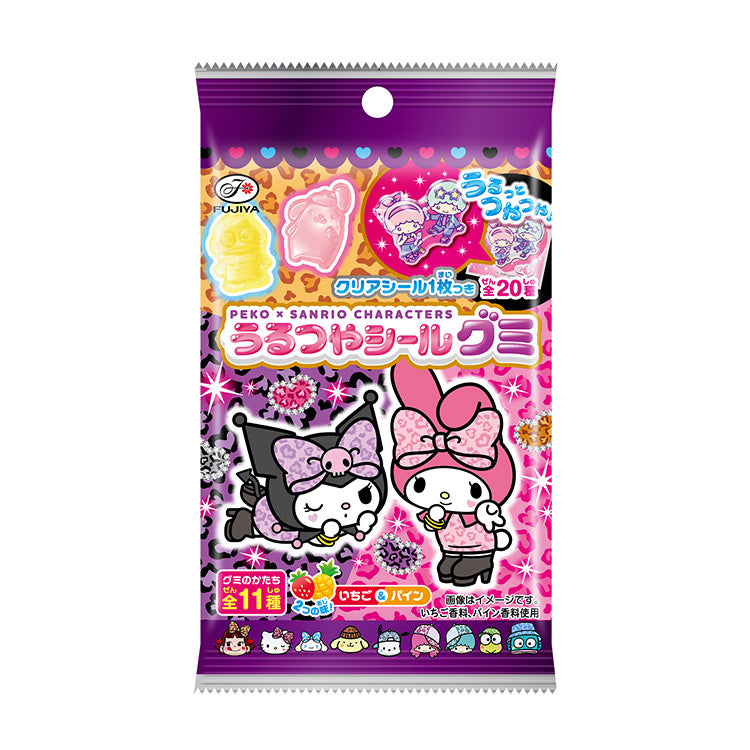 Fujiya Peko × Sanrio Characters Glossy Sticker Gummies