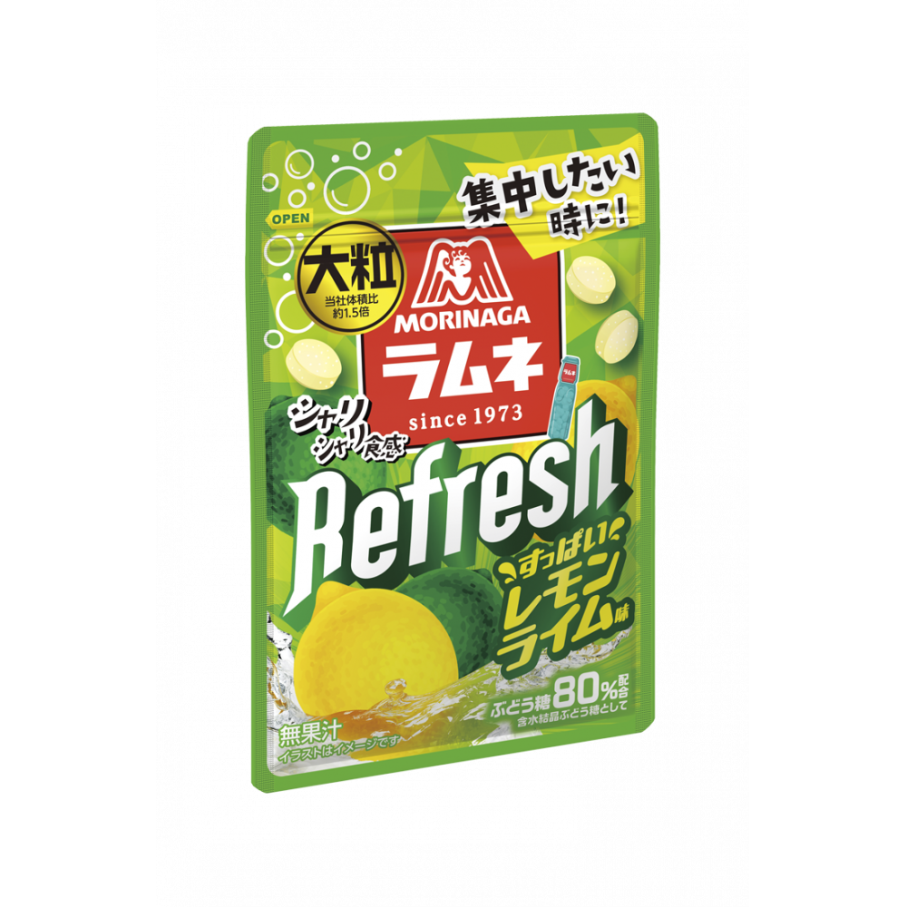 Morinaga Large Ramune Refresh Lemon Lime Flavor 28g