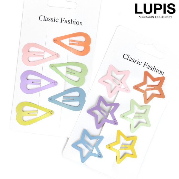 Star & Heart Snap Hair Pin Set